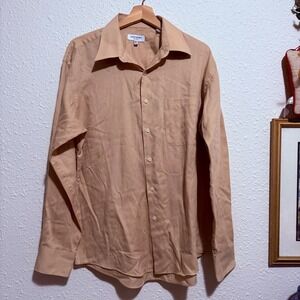 Yves Saint Laurent Men's L Button Down Dress Shirt Long Sleeve 16.5 34-35-hole